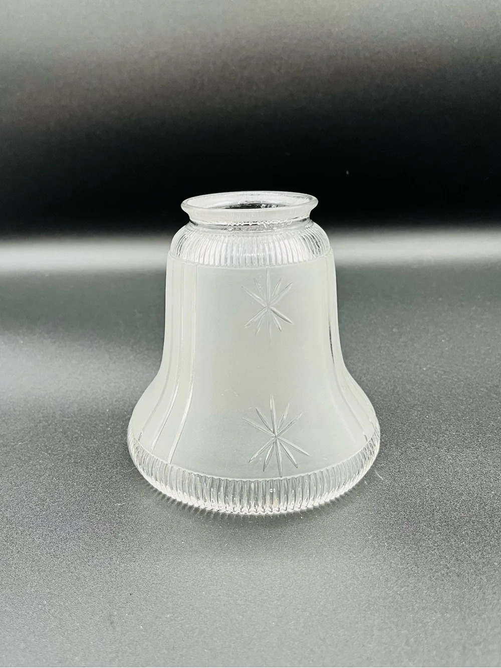 Frosted Glass Lamp Shade with Star Etchings